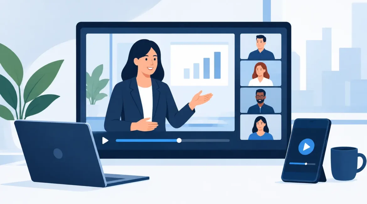 Serviço de streaming corporativo com padrão profissional