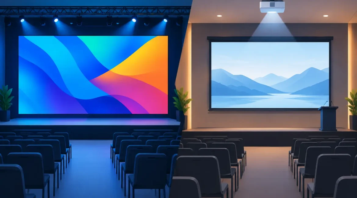 Painel LED versus projeção para eventos